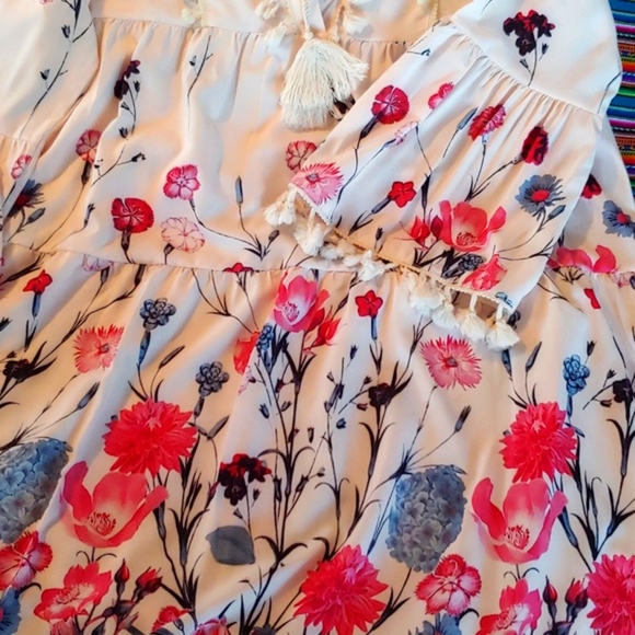 Women's Soft and Flowing Floral High Waist Lounge Dress, XXL - Picture 14 of 16